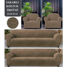 Koltuk Örtüsü 3+3+1+1 Takımı Lastikli Esnek Yıkanabilir Çekyat Kanepe Kılıfı