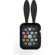 Ally Apple Watch 1-2-3-4 42MM Tavşan Figürü Silikon KILIF-(5775)