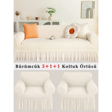 Bürümcük Koltuk Örtüsü, Kanepe, Çekyat Örtüsü, Koltuk Kılıfı 3 +1+ 1 Takım