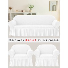 Bürümcük Koltuk Örtüsü, Kanepe, Çekyat Örtüsü, Koltuk Kılıfı 3 +1+ 1 Takım