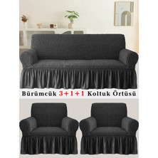 Bürümcük Koltuk Örtüsü, Kanepe, Çekyat Örtüsü, Koltuk Kılıfı 3 +1+ 1 Takım