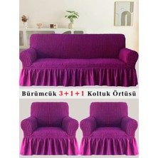 Bürümcük Koltuk Örtüsü, Kanepe, Çekyat Örtüsü, Koltuk Kılıfı 3 +1+ 1 Takım