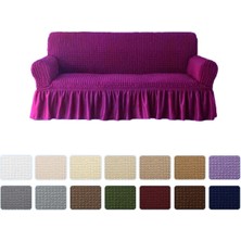 Bürümcük Lastikli Kanepe Örtüsü Likralı Koltuk Örtüsü Tek 3lü