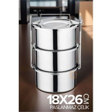 Turk Xl 18X26 cm Sefer Tası Paslanmaz Çelik Yemek Kabı