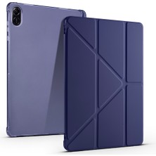 Honor Pad X8A Uyumlu Kapaklı Kılıf Çoklu Stand & Kalem Bölmeli Pu Tablet Kılıfı