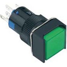 16MM Sinyal Lambaları Kare 2p LED Voltajı 10V~24V ve 220V Kırmızı