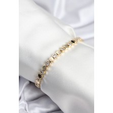 Pirinç Vıp Seri Gold Renk Petek Model Kadın Bileklik