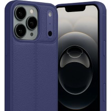 iPhone 17 Pro Kılıf Focus Deri Desen Silikon Arka Kapak