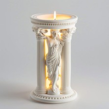 Doğal Soya Kokulu Antik Yunan Roma Tanrıçaları Mum Dekoratif Antik Mum