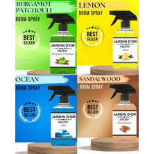 500ML 4'lü Oda Kokusu -Okyanus-Bergamot-Limon-Sandalwood- Oda Spreyi Promosyon Paketi