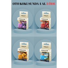 4'lü Oto Kokusu, Araba Kokusu, Araç Kokusu Auto Perfume (Okyanus-Mango-Leylak-Çilek) 8 ml