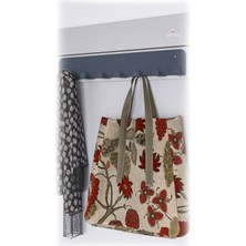 Alfams Ultra Güçlü Yapışkanlı Metal Antrasit Kapı Arkası Askılık Duvar Askılığı Banyo Mutfak Oda Askılığı