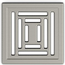 V-Flow Kare 5606982 Duş Kanalı, Yandan Çıkışlı, 15X15 Cm, Dk 800 Kapak, Mat Krom