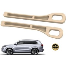 Opel Mokka 2021-2022-2023-2024-2025 Araba Koltuk Arası Boşluk,doldurucu Organizer, Iki Adet Bej Araç Içi,düzenleyici