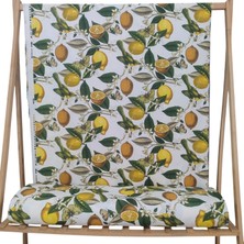 Limon ve Limon Çiçeği Desenli Su ve Leke Itici Panama Keteni Duck Kumaş Bezi