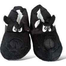 Unisex Panduf Ses Yapmayan Ev Patiği Siyah