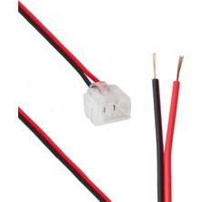 Powermaster PM-16735 2 Pin 6X12MM Tek Yönlü Iğneli Neon Soketi Konnektör Kablo 12 Volt Fişi Aparatı (15 Cm)