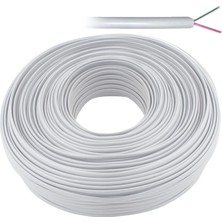 Telefon Kablo 2'li Beyaz Flat Köken 100 Metre