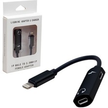 Powermaster PM-3770 2in1 Lightning Girişli Şarj ve Kulaklık Çevirici Kablo