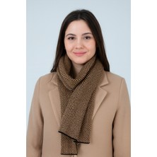 Sebir Moda Balıksırtı Desenli Triko Atkı Kış Sezonu İçin Unisex Akrilik Türkiye Menşeli Şık Tasarım