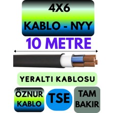 Öznur 4x6 Nyy (Yeraltı Kablosu) Metre Seçenekli