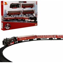Işıklı Tren Seti Express Lokomotif Raylı 18 Parça