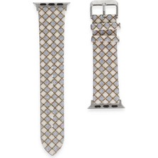 Apple Watch 42MM Karo Motif Kordon - LILA-(5796)