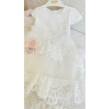 Kız Bebek ve Çocuk Bolerolu 2 Farklı Renkli Kuyruklu ve Aksesuarlı Abiye Elbise