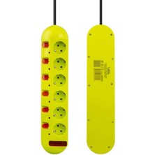 Vea VE-E60 6'lı 1.5 Metre Ayrı Anahtarlı Grup Priz