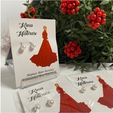 Inci Küpe Kına Hediyelik Kına Hatırası Nişan Hediyelik Küpe Kına 50 Adet Kırmızı