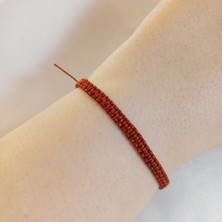 Crystal Atelier Açık Kahverengi Makrome Bileklik - Sörfçü Bileklik - Unisex El Yapımı Makrome Asansörlü Ayarlanabilir Hediye - Ip Bileklik - Makrome Bileklik - Örgü Bileklik - Açık Kahverengi Bileklik
