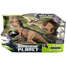 Sesi Işıklı Kumandalı Buharlı Dinozor T-Rex