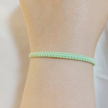 Crystal Atelier Su Yeşili Makrome Bileklik - Sörfçü Bileklik - Unisex El Yapımı Makrome Asansörlü Ayarlanabilir Hediyelik - Ip Bileklik - Makrome Bileklik - Örgü Bileklik - Su Yeşili Mint Bileklik