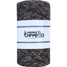 Simli 200 gr 2 mm Kahverengi Polyester Makrome Ipi, Simli Çanta, Supla Ipliği