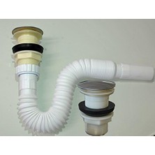 Esnek Sifon Gider Garnitürü Pop Up Tahliye Vanası Tahliye Lavabo