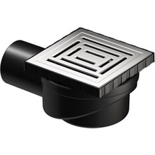 V-Flow Kare 5606980 Duş Kanalı, Yandan Çıkışlı, 10X10 Cm, Dk 800 Kapak, Parlak Krom