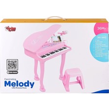 BAO-1403 0213  Mikrofonlu 37 Tuşlu Mp3 Çalar Büyük Pembe Piyano