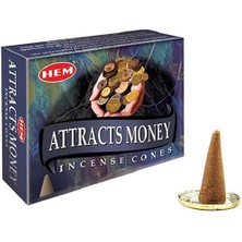 Hem Attracts Money 3 Paket Ekonomik Seçim 30 Adet Konik Tütsü