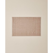 English Home Chequer Pamuk Ayak Havlusu 50x70 cm Bej