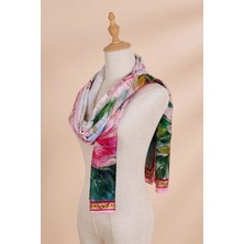 Xiangyun Gazlı Bez Eşarp  Dijital Baskı K105326