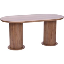 Bohem Traverten Boyalı Highgloss Mdf Yemek Masası 90*170