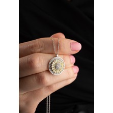 925 Ayar Gümüş Trapez Kesim Stres Model Kadın Kolye