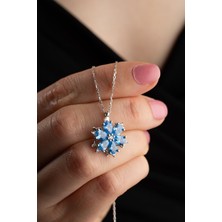 925 Ayar Gümüş Dönen Lotus Çiçeği Kadın Kolye