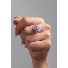 925 Ayar Gümüş Açılır Kapanır Mıknatıslı 4 Yapraklı Yonca