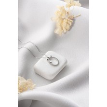 925 Ayar Gümüş Rodyum Kaplama Ö Harfi Kadın Kolye