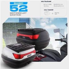 Wogen 52 Litre Basic Motosiklet Çantası - Beyaz - 1402 002