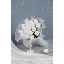 Uğur Gelin Buketi Islak Lale Tüllü Gelin Buketi