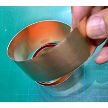 Hırdavat Erbabı Bakır Levha 0,10X40X1000 Kalınlık 0,10MM En 4cm Boy 1 Metredir