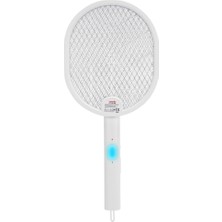 Asonıc AS-A26, Beyaz, 3000V, Raket Tipi, Uv Mor Işıklı, 1200MAH, Bataryalı, Şarj Edilebilir, Katlanabilir, Sinek Öldürücü