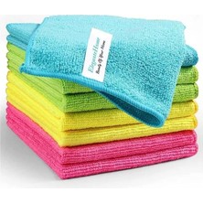Mikrofiber Temizlik Bezi 8'li Çok Amaçlı Iz Bırakmaz Ilbays Temizlik Bez - Renkli Oto Kurulama